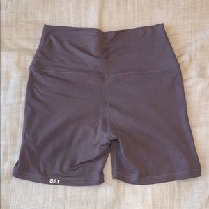 SET Active Gray Bike Shorts Performance Fit